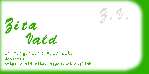 zita vald business card